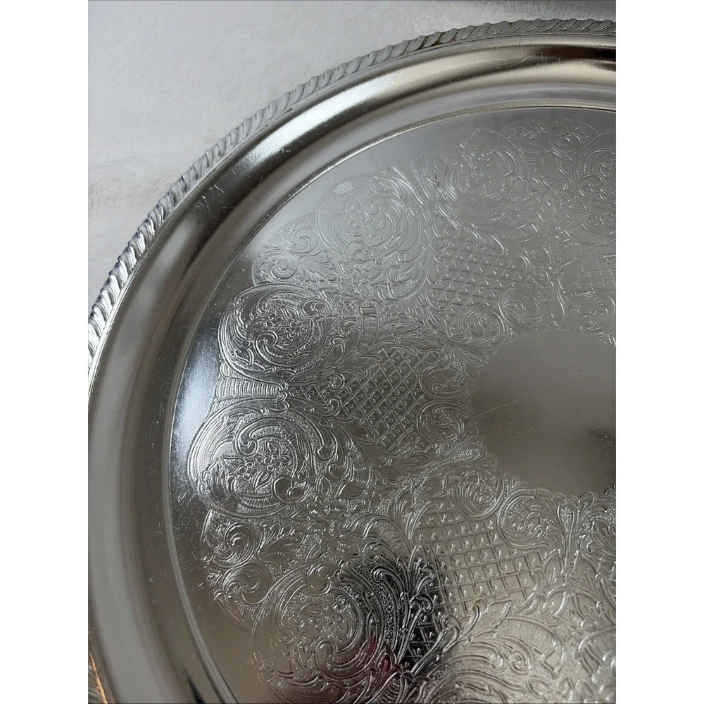 Vintage Kensington Silver Plated Serving Tray‎ 7822 Large 15.5